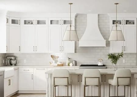 Skinny white cabinets	
