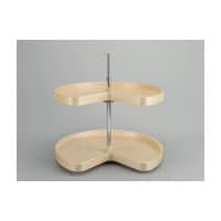 Rev-A-Shelf 32" Wood Kidney 2 Shelf Lazy Susan Natural Maple Independently Rotating Rev-A-Shelf LD-4NW-472-32-1