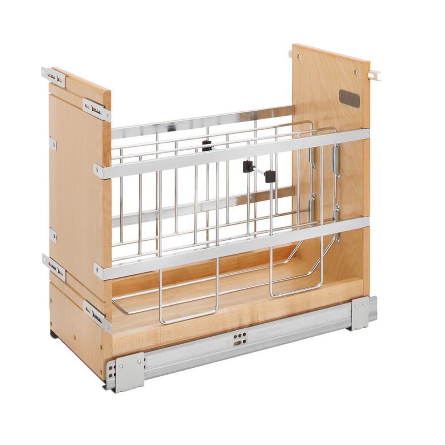 Rev-A-Shelf 9" Wood Base Cabinet Pullout with Tray Divider/Foil Wrap Holder