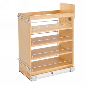 Rev-A-Shelf 11" Base Cabinet Organizer with BLUMOTION Soft-Close Maple Rev-A-Shelf 448-BCSC-11C