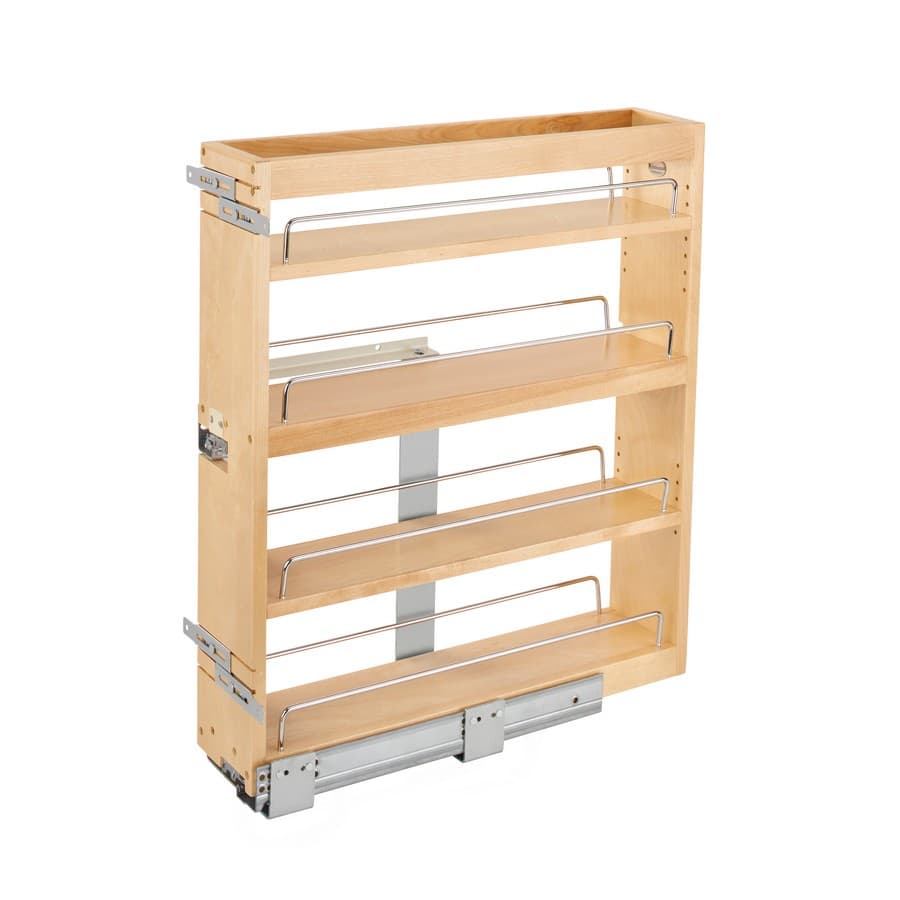 Rev-A-Shelf 6-1/4" Base Cabinet Organizer Soft-Close Natural Maple Bottom & Side Mount Rev-A-Shelf 449-BCSC-5C