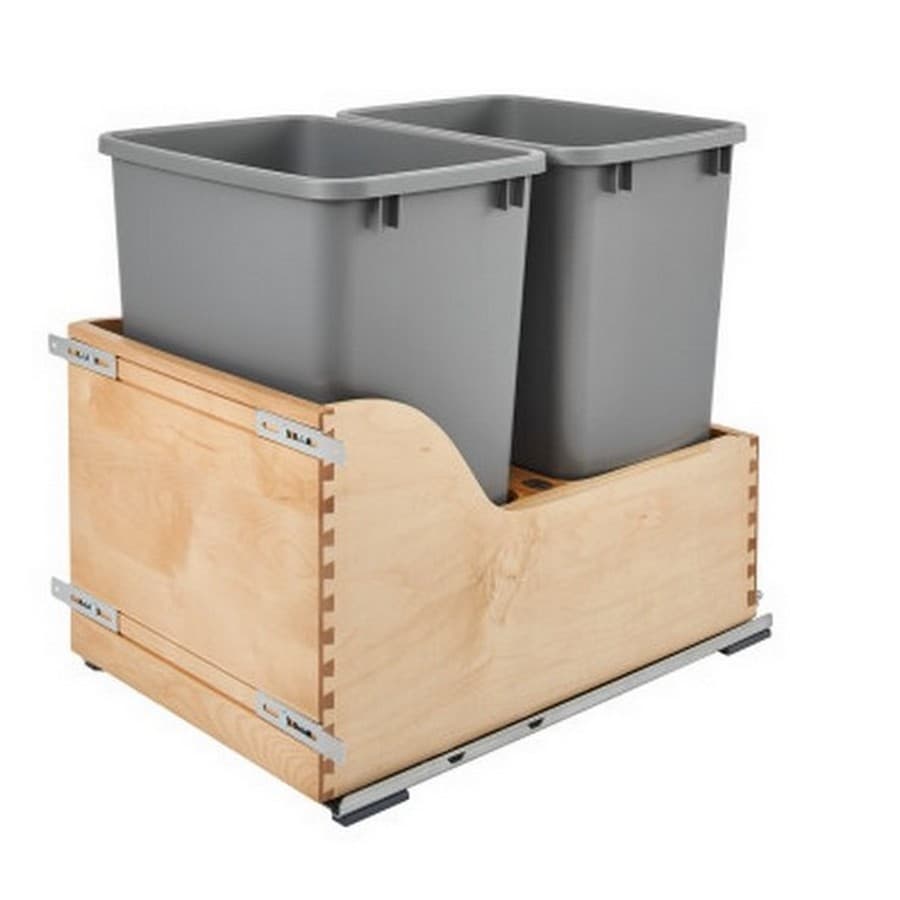 Rev-A-Shelf 4WCSD Double 35 Quart SERVO-DRIVE Bottom Mount Waste Container Rev-A-Shelf 4WCSD-1835DM-2