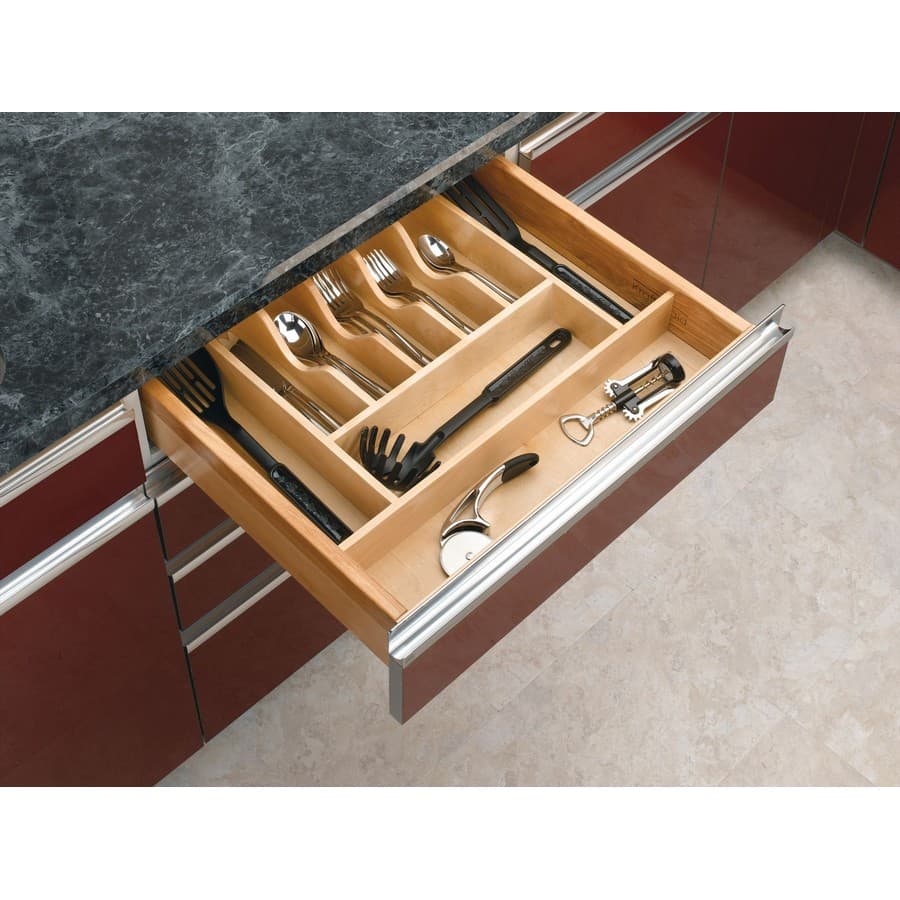 Rev-A-Shelf Large Wood Cutlery Drawer Insert 20-5/8" W Maple Rev-A-Shelf