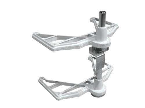 White Blind Corner Half-Moon 2 Shelf (Pivot Only) - Fits Best in BLB42/45