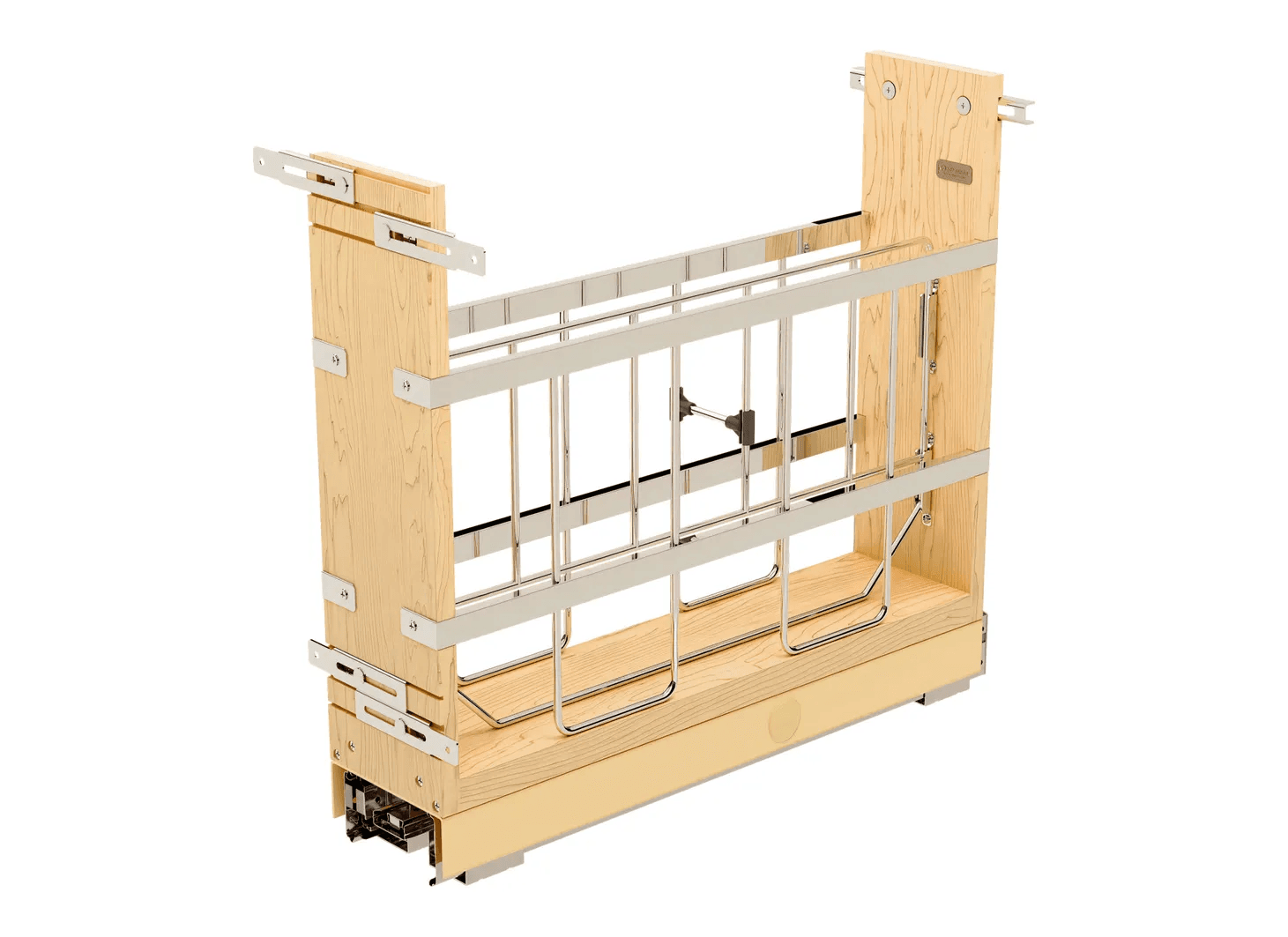 Rev-A-Shelf 5" Tray Divider/Foil and Wrap Organizer with Soft-Close Maple