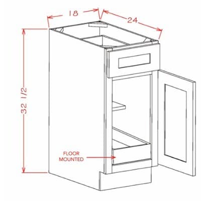 Shaker Unfinished - B18ADA1RS