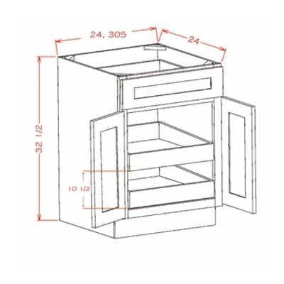 Shaker Unfinished - B30SADA2RS